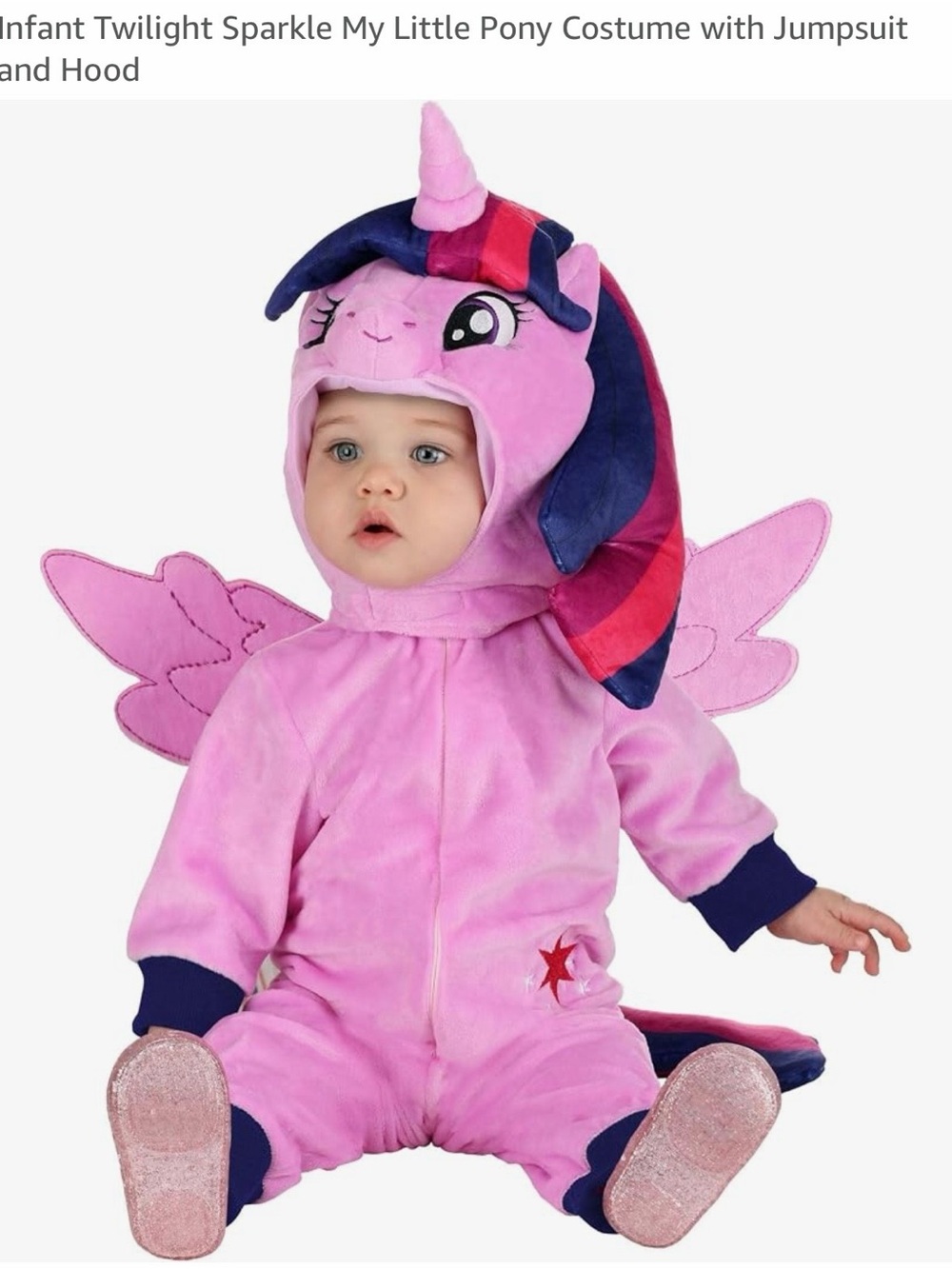 My Little Pony Pink and Purple Twilight Sparkle Baby Halloween Costume Jumpsuit